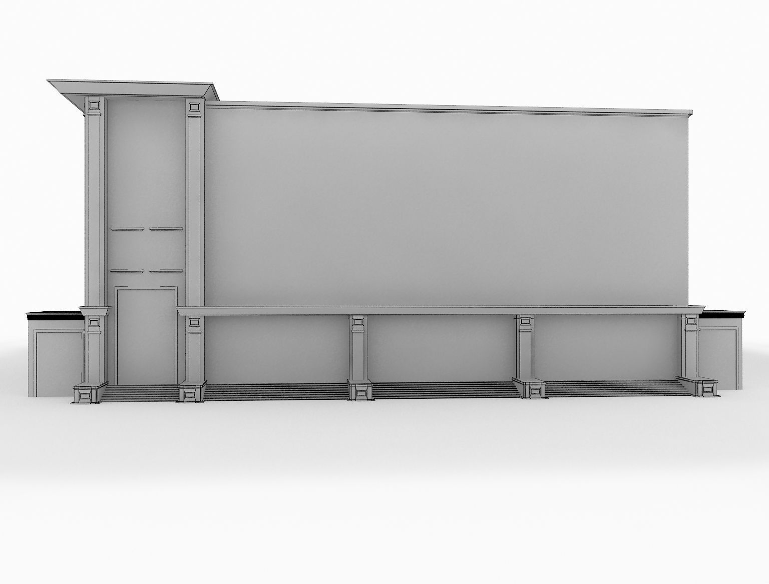  Arch Industrial Building a209 3D model_17