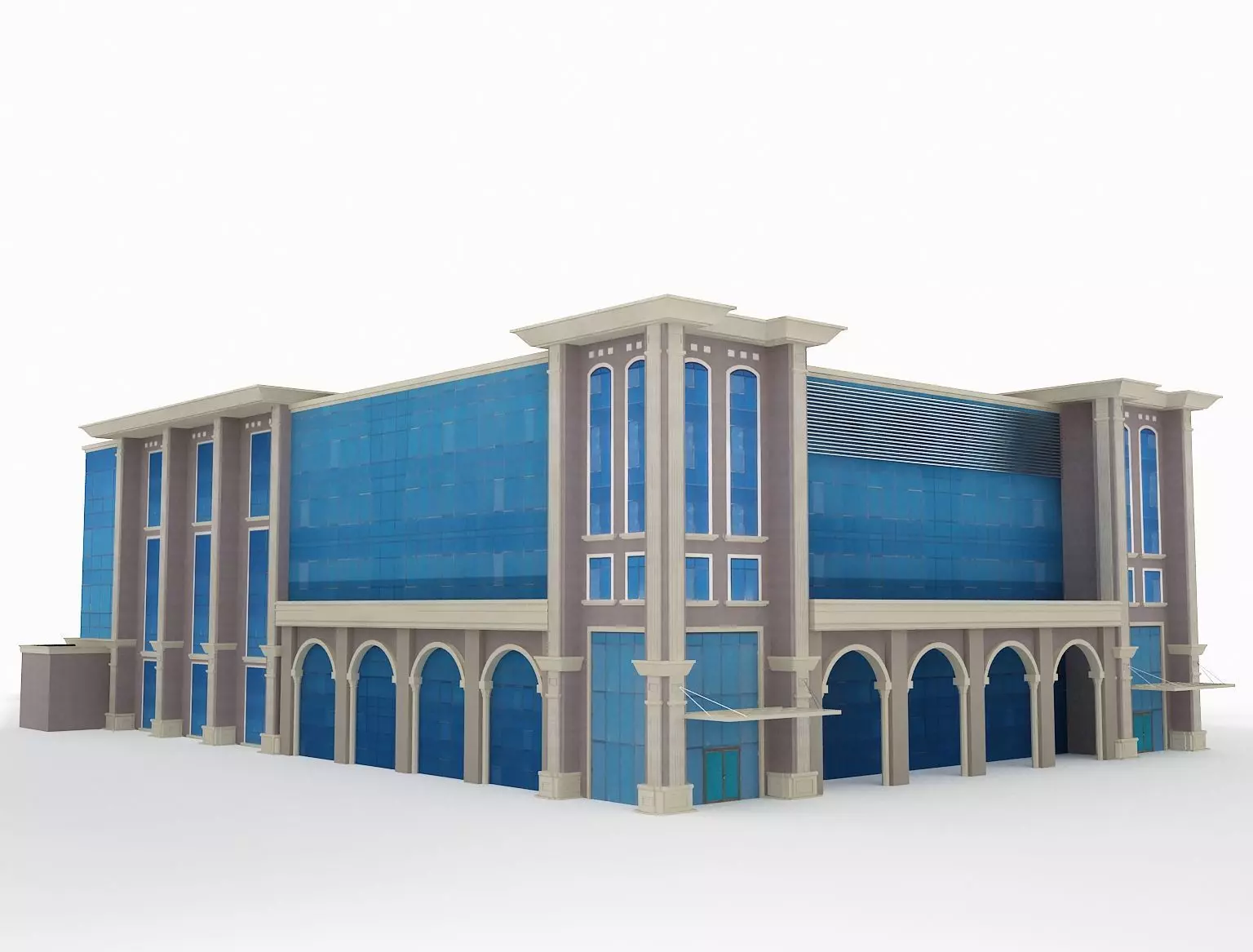  Arch Industrial Building a209 3D model_0