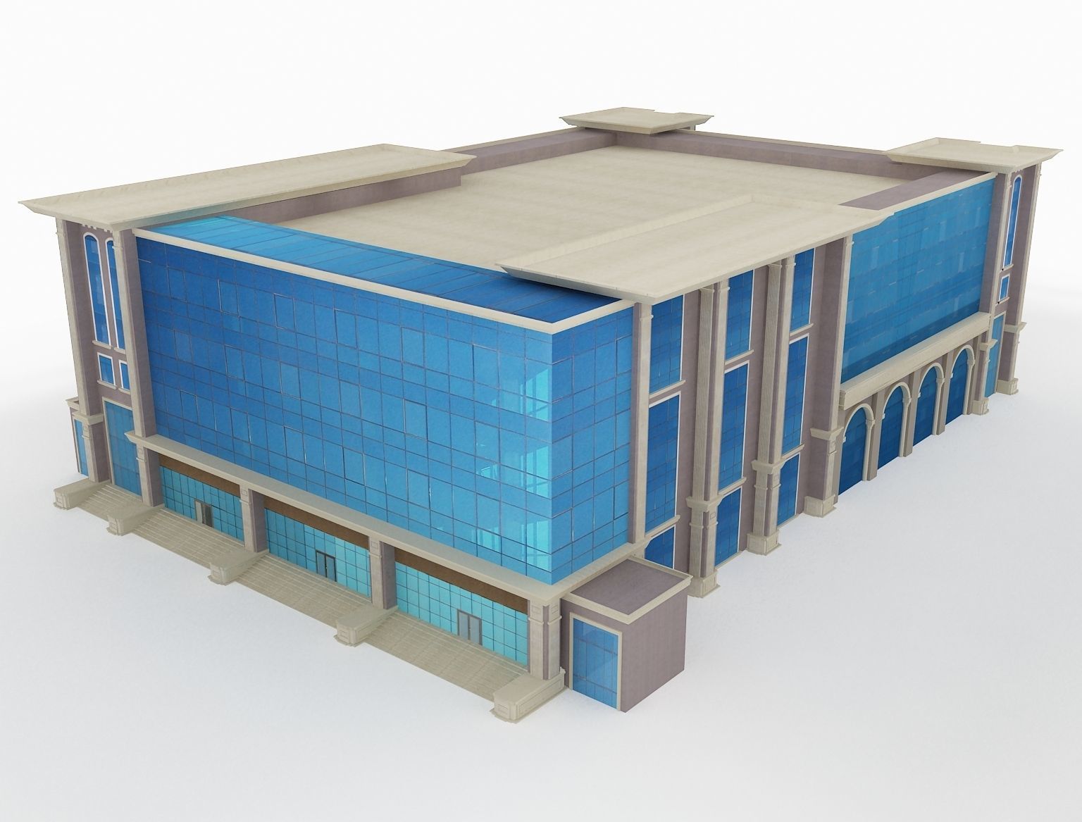  Arch Industrial Building a209 3D model_12