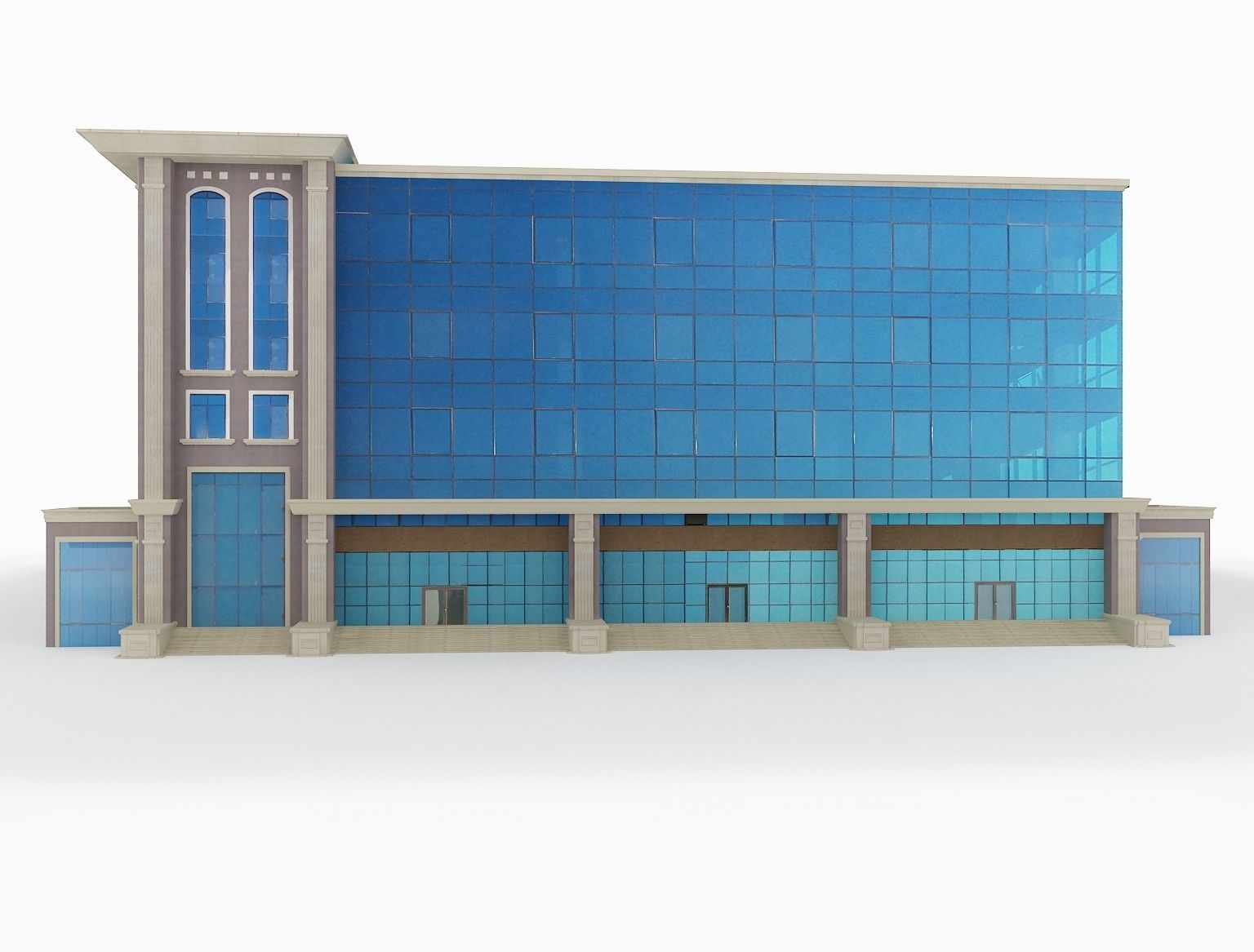  Arch Industrial Building a209 3D model_16