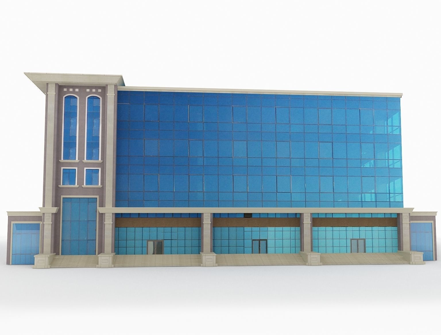  Arch Industrial Building a209 3D model_6