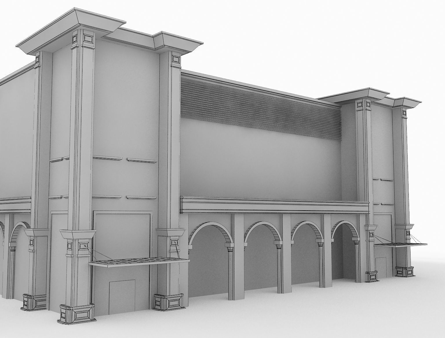 Arch Industrial Building a209 3D model_15