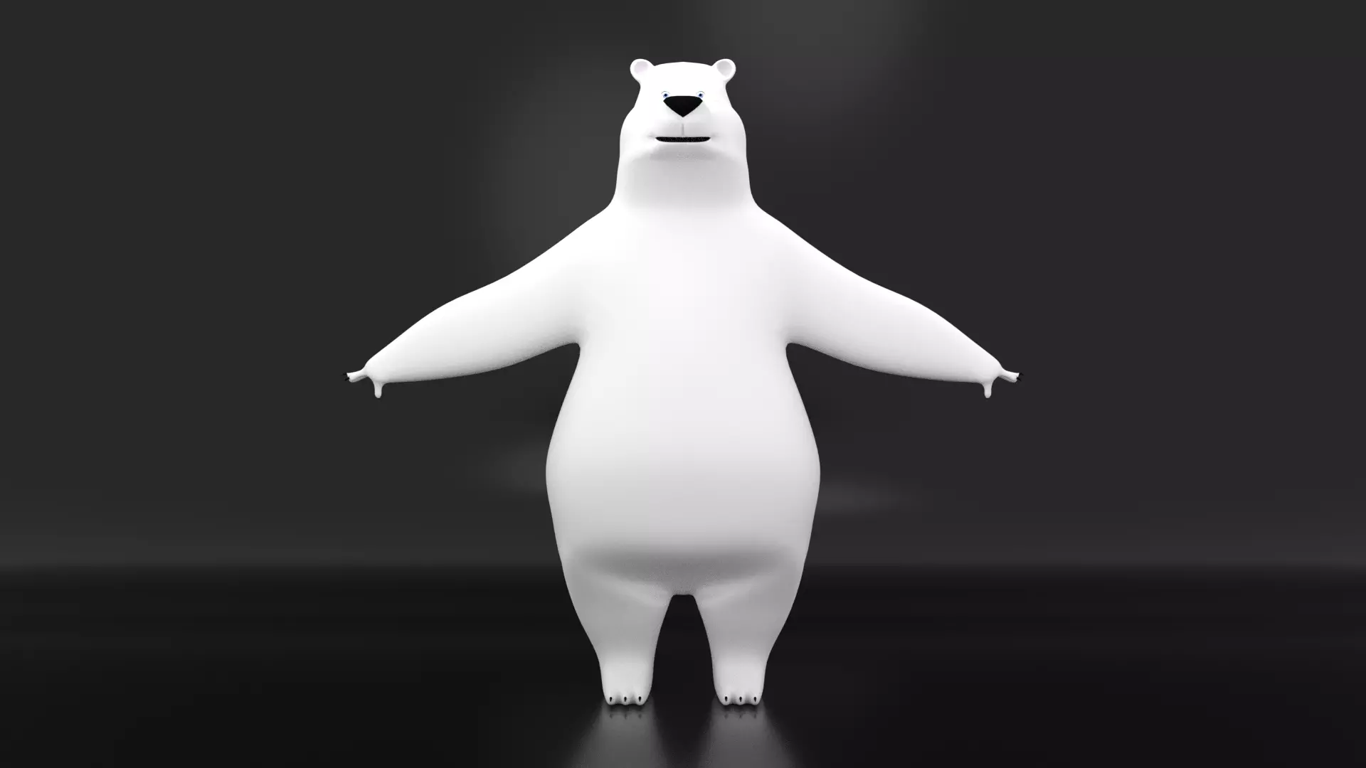 snow bear Free low-poly 3D model