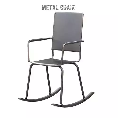 Industrial metal chair