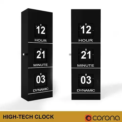 High-tech Clock 3D model