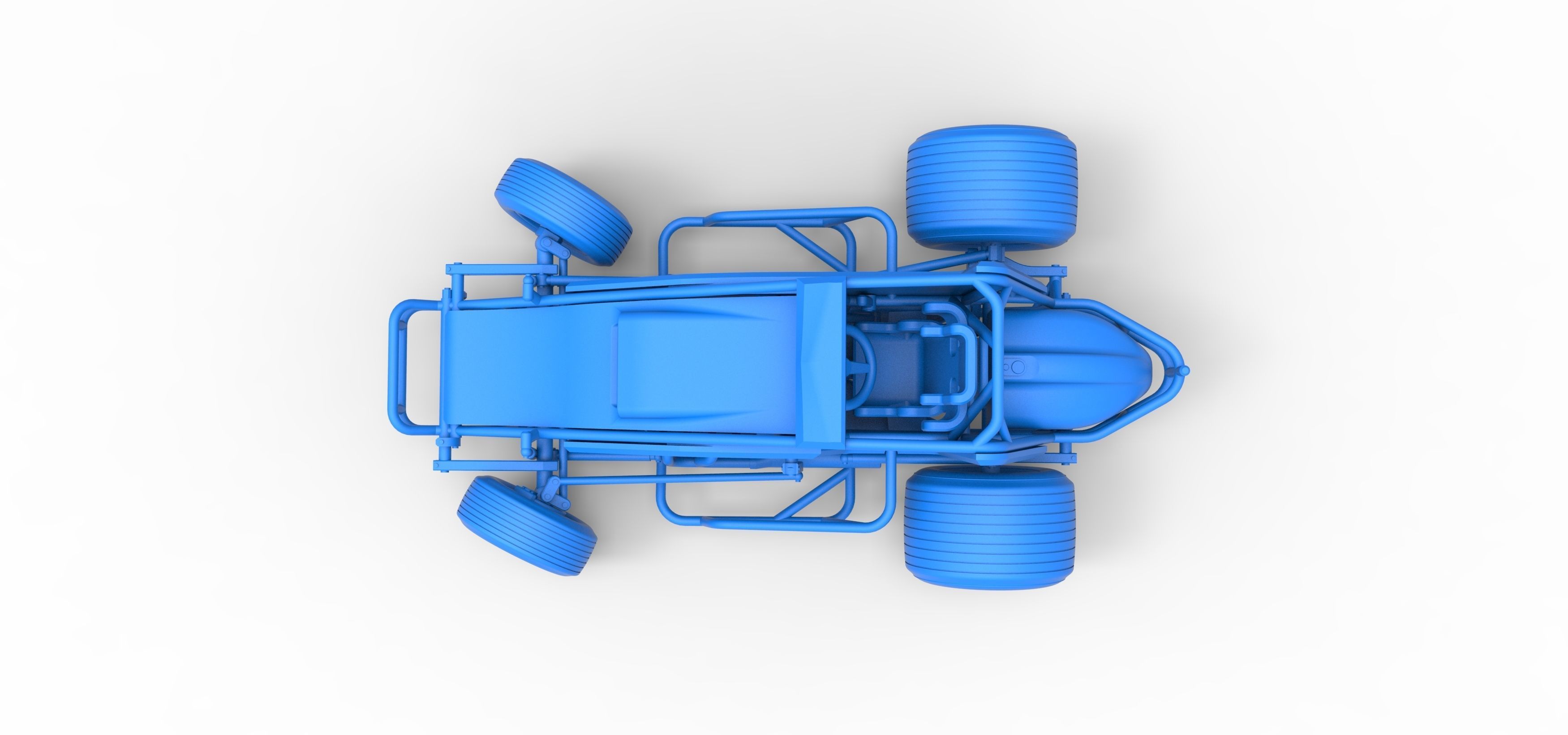 Spring Car Model Sprint car while turning Scale 1 to 25 3D model 3D printable | CGTrader