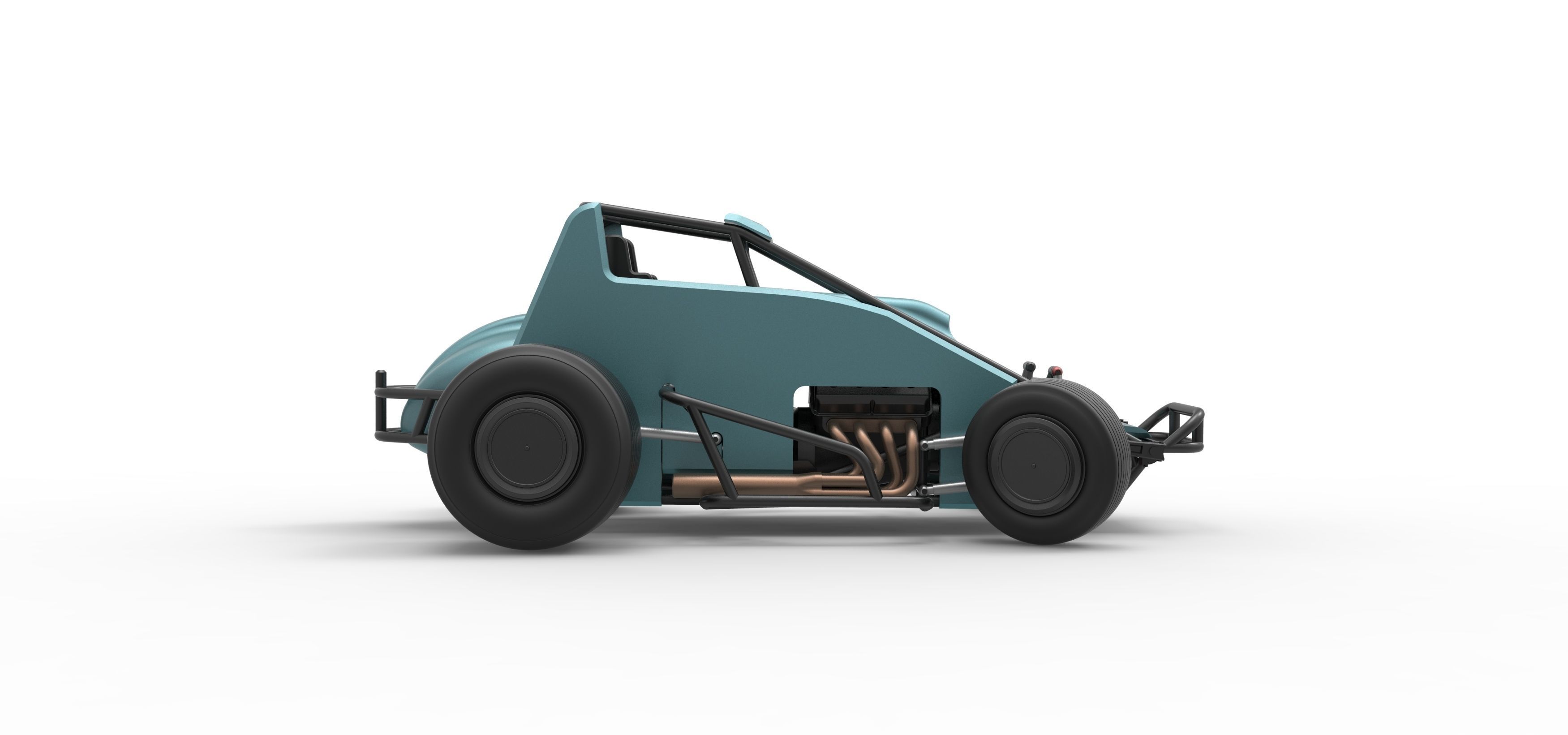 Spring Car Model Sprint car while turning Scale 1 to 25 3D model 3D printable | CGTrader
