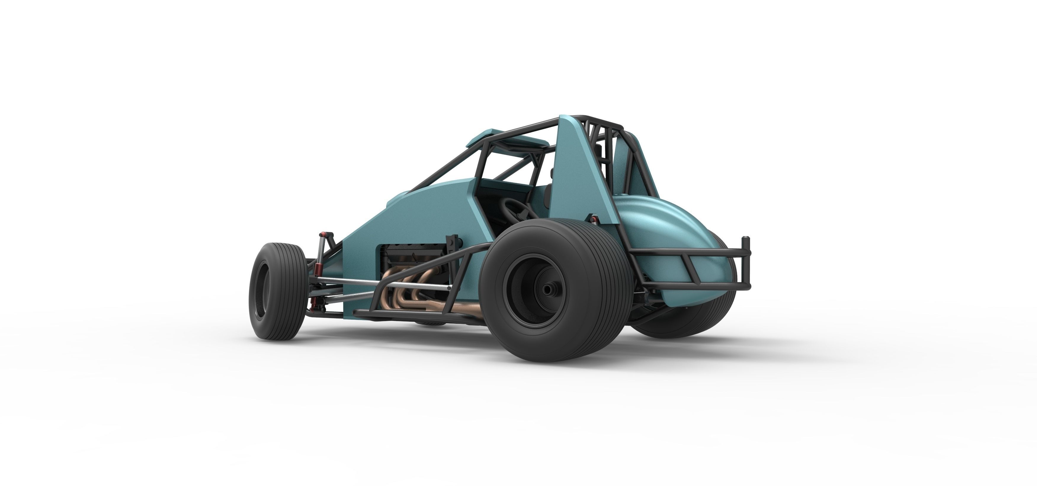Spring Car Model Sprint car while turning Scale 1 to 25 3D model 3D printable | CGTrader