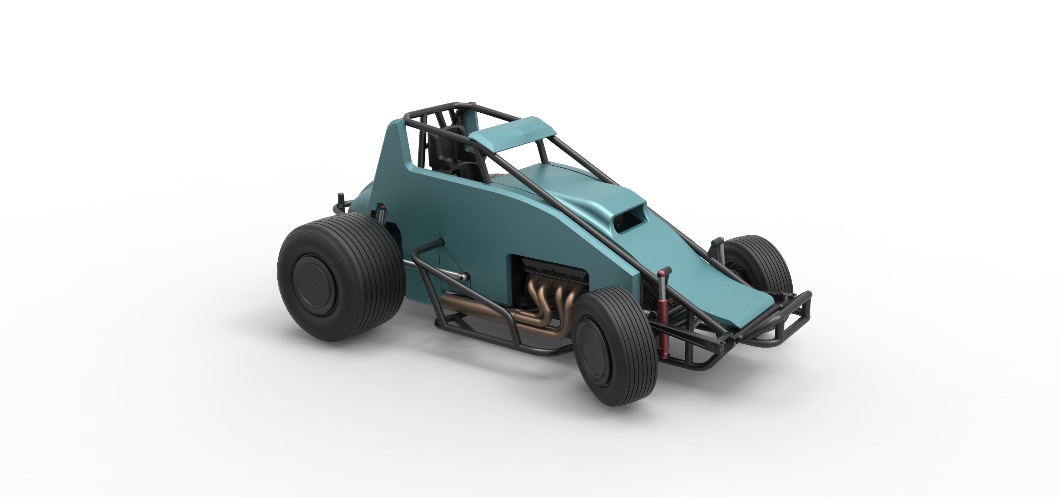 Spring Car Model Sprint car while turning Scale 1 to 25 3D model 3D printable | CGTrader