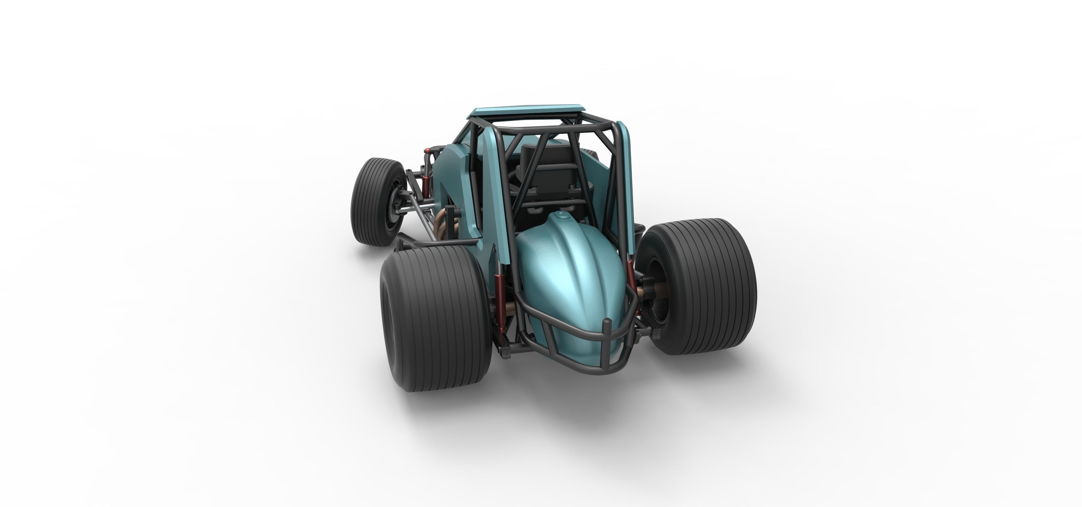 Spring Car Model Sprint car while turning Scale 1 to 25 3D model 3D printable | CGTrader