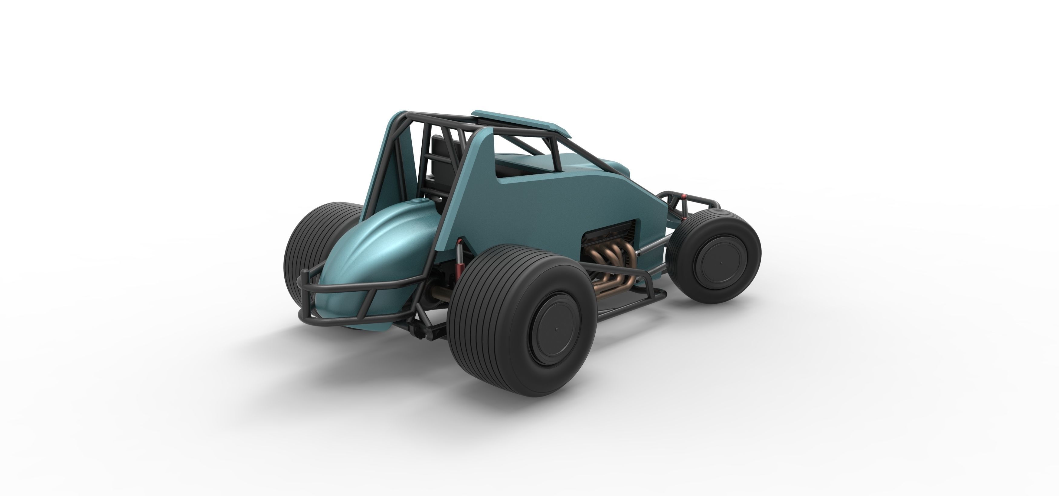 Spring Car Model Sprint car while turning Scale 1 to 25 3D model 3D printable | CGTrader