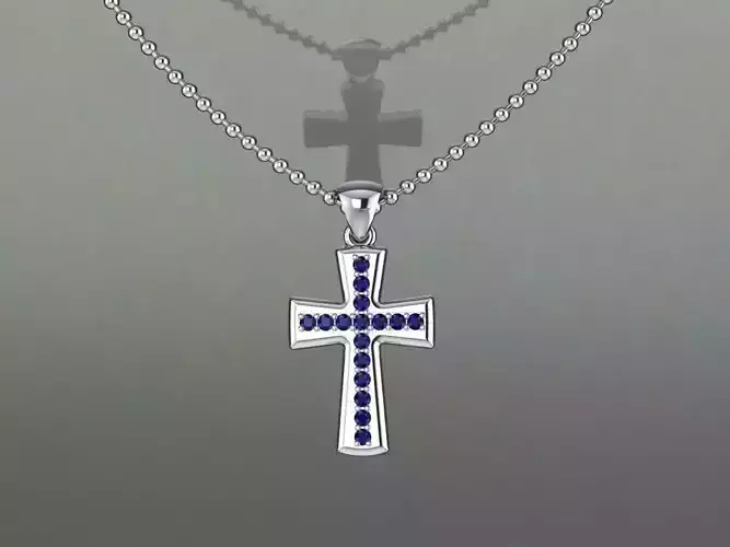 Cross Diamond Small Pendant