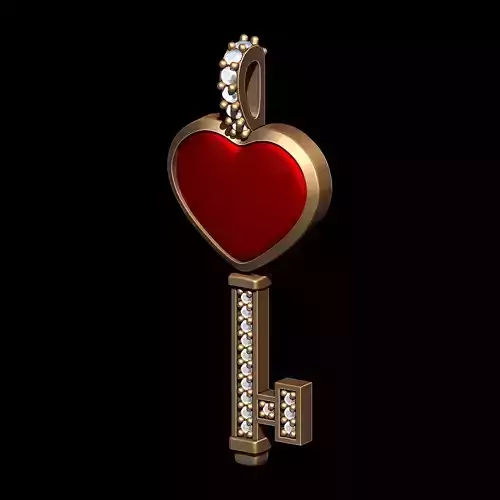 Heart Key Pendant
