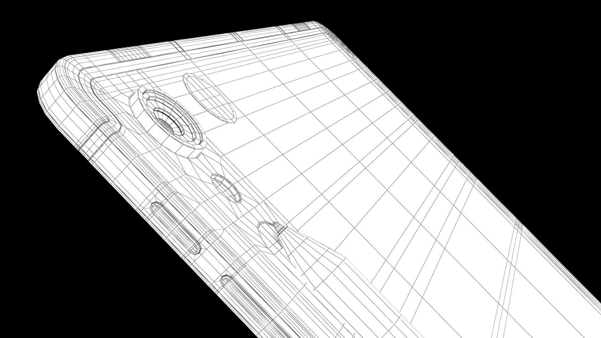 Samsung Galaxy Tab S9 Beige with S-Pen Low-poly 3D model_32