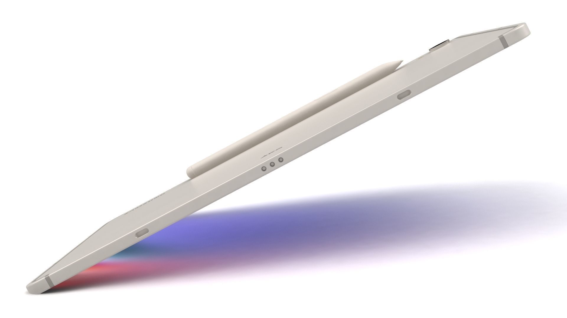 Samsung Galaxy Tab S9 Beige with S-Pen Low-poly 3D model_14