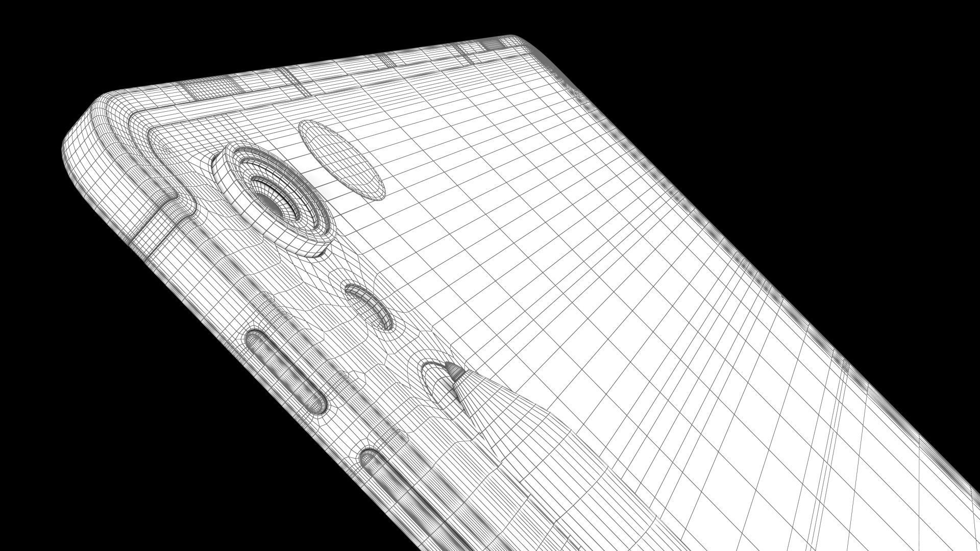 Samsung Galaxy Tab S9 Beige with S-Pen Low-poly 3D model_31