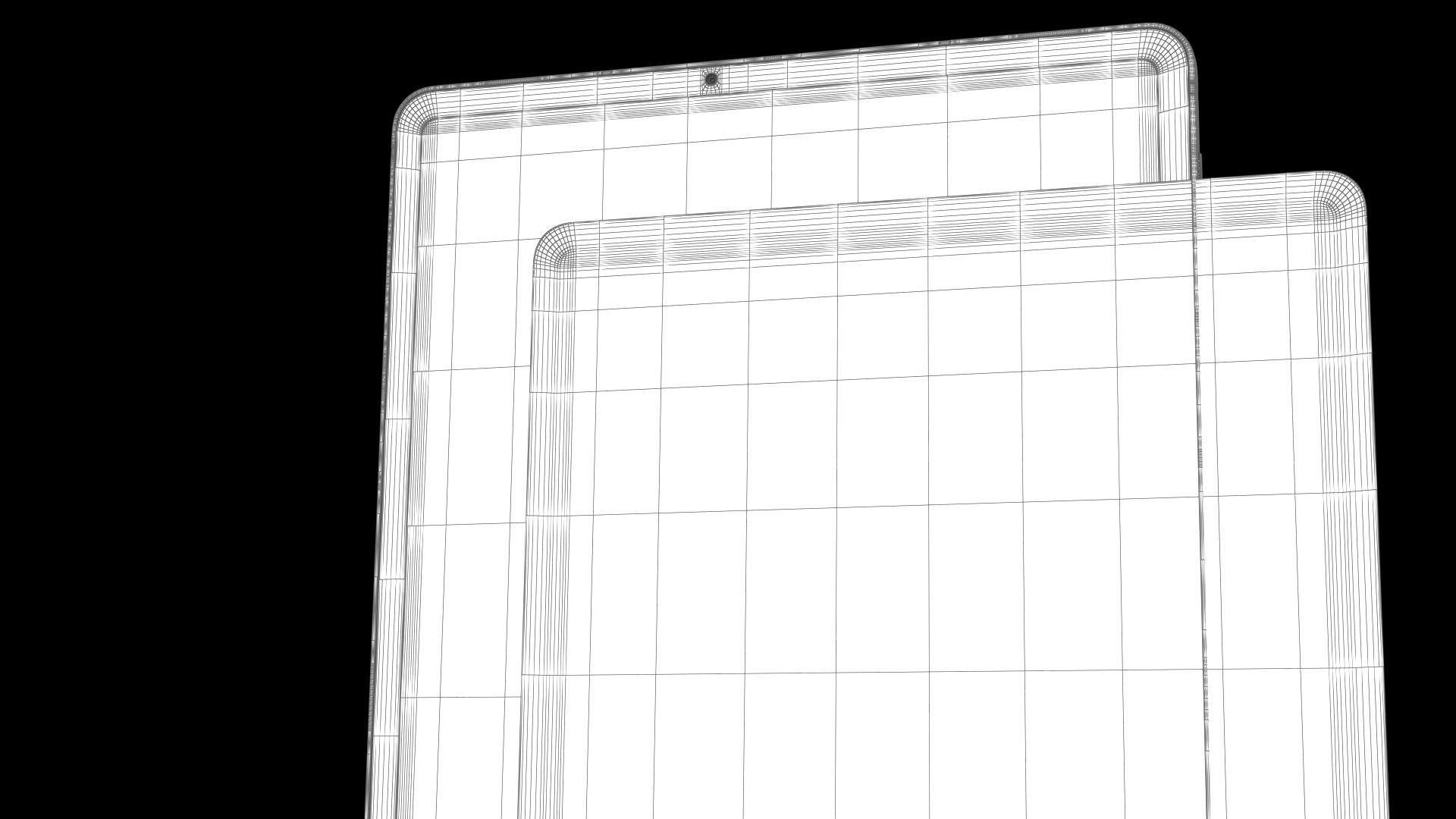 Samsung Galaxy Tab S9 Beige with S-Pen Low-poly 3D model_37