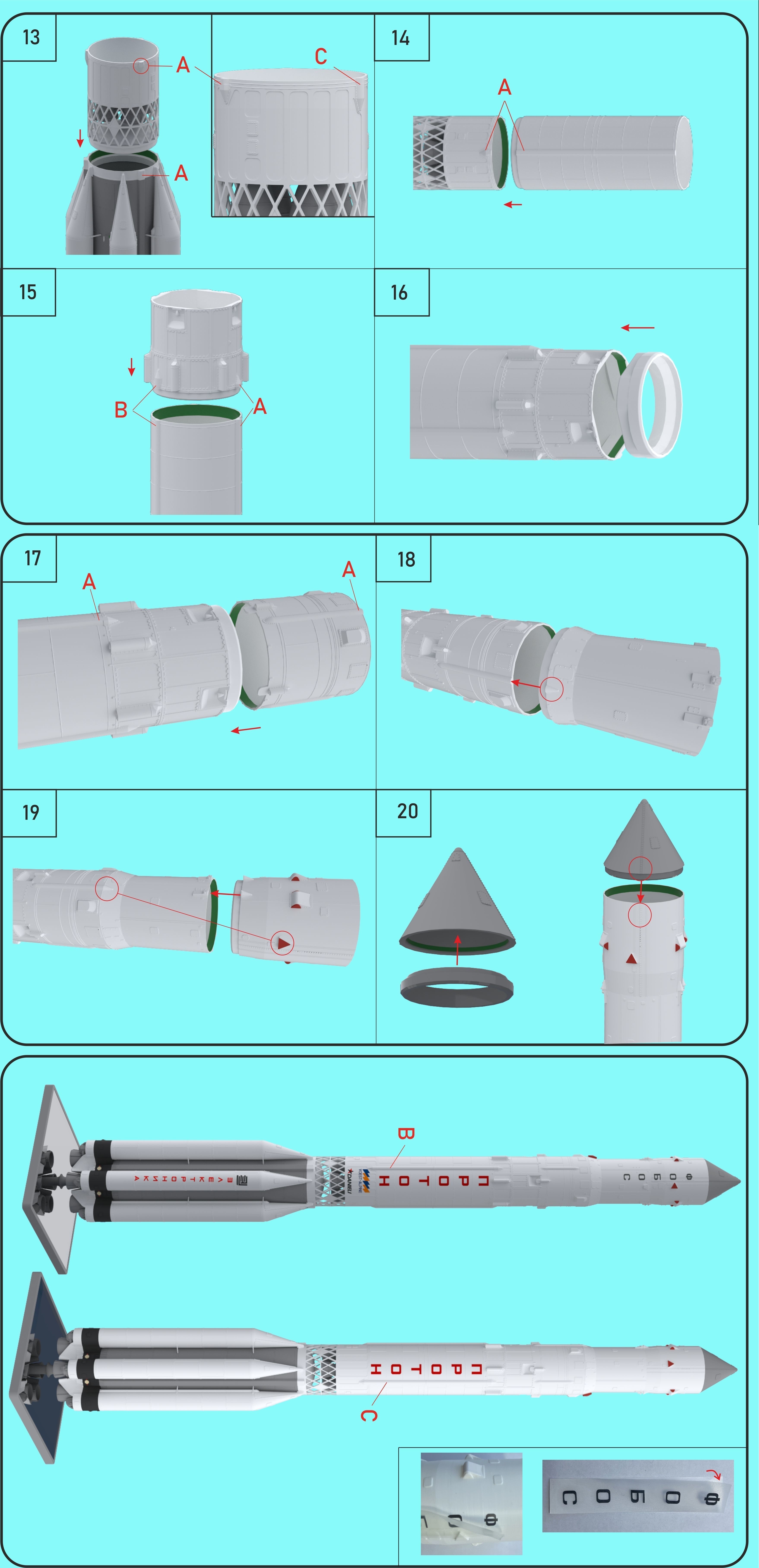 Rocket Proton-Fobos 3D print model_3