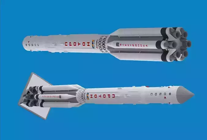 Rocket Proton-Fobos 3D print model