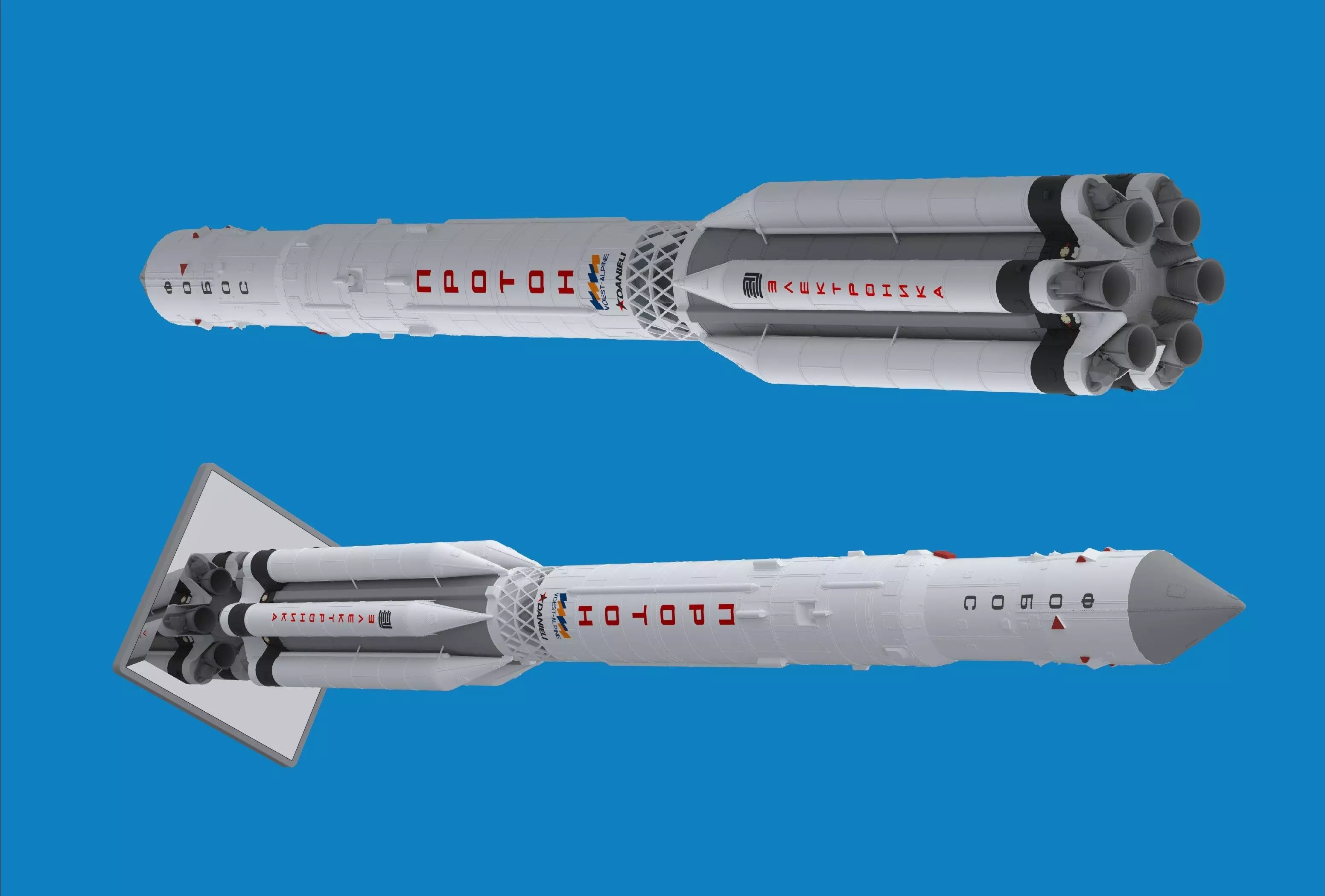 Rocket Proton-Fobos 3D print model_0