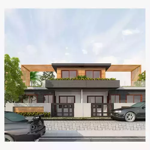 Colony Street House Elevation Architecture 3D model