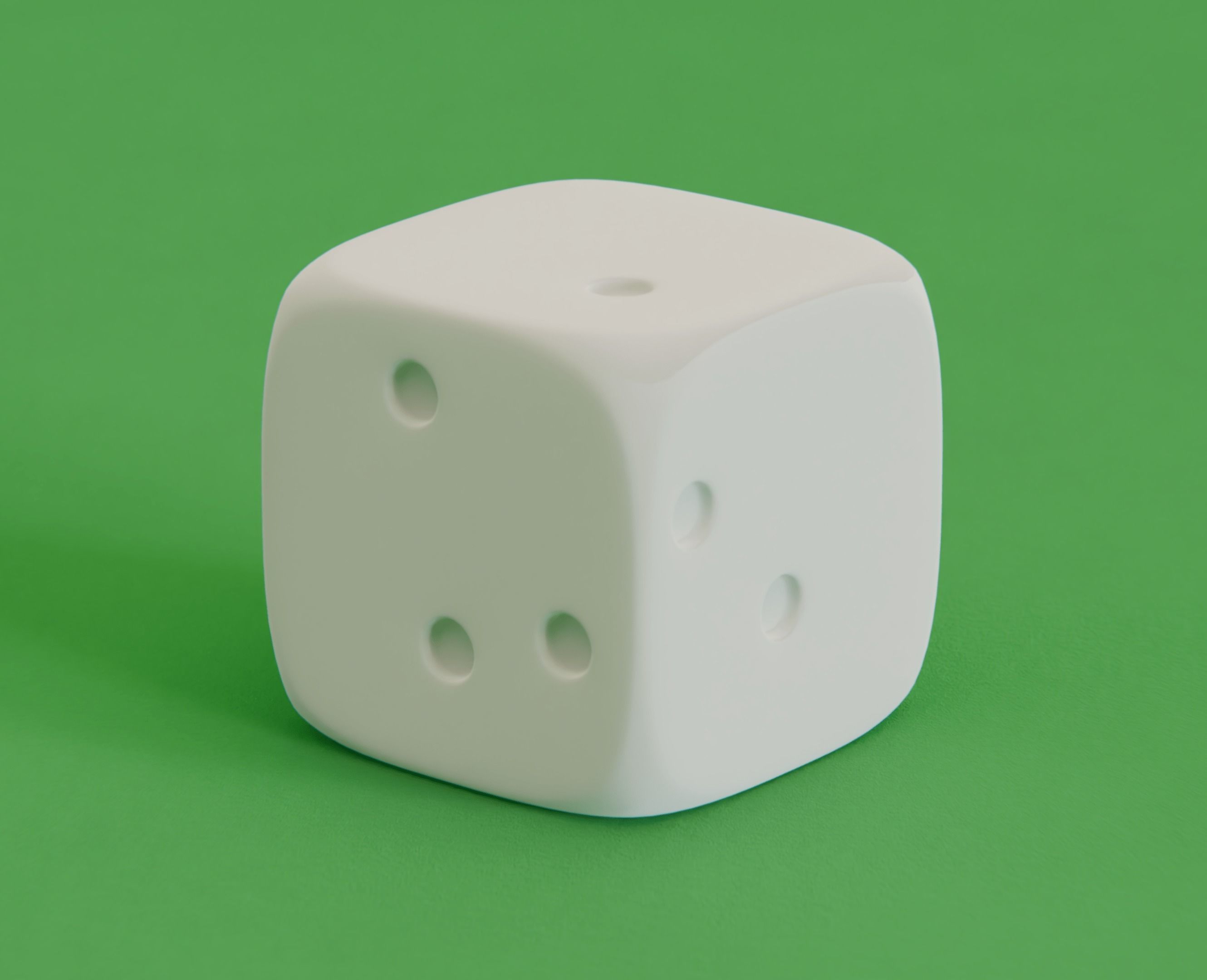 Low poly and high poly OCD Dice Low-poly 3D model_1