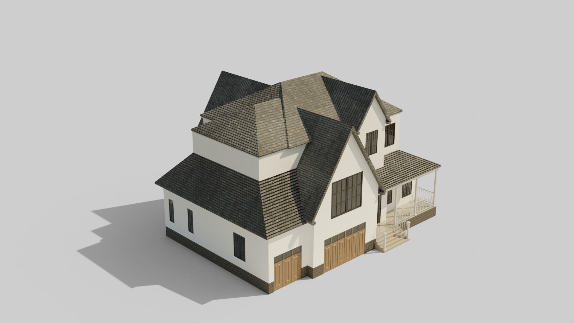 European House 03 Low-poly 3D model_4