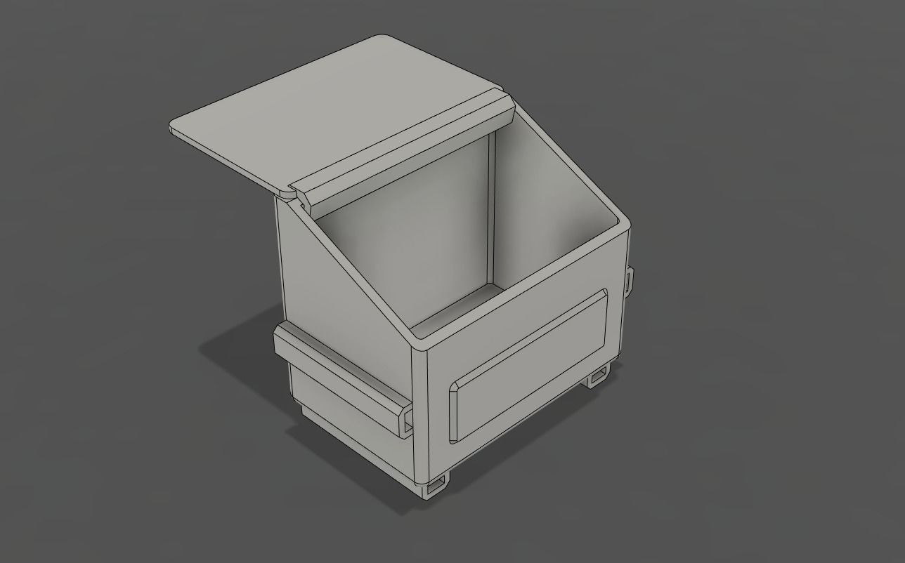 Street Garbage Bin 3D print model_3