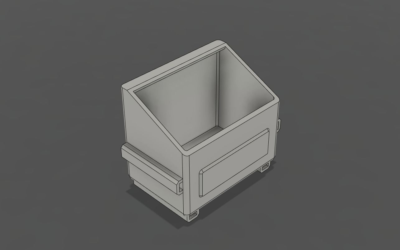 Street Garbage Bin 3D print model_2