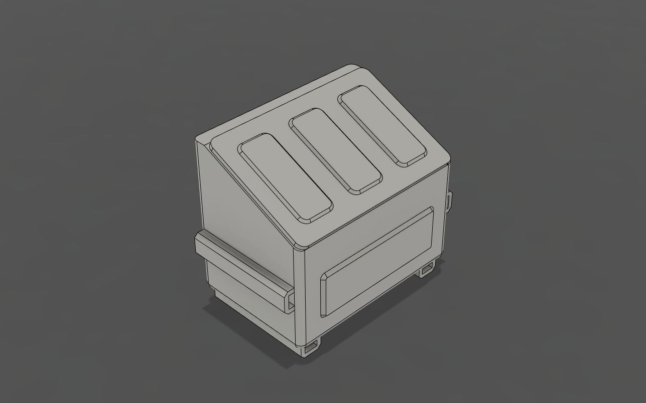 Street Garbage Bin 3D print model_1