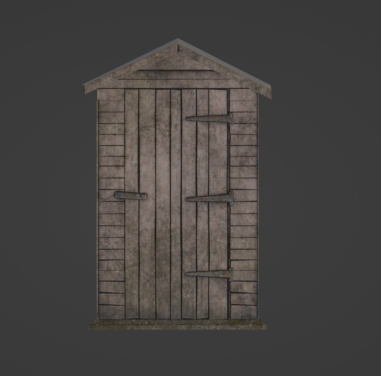 Grey Shed - Low Poly Game ready Asset Low-poly 3D model_6