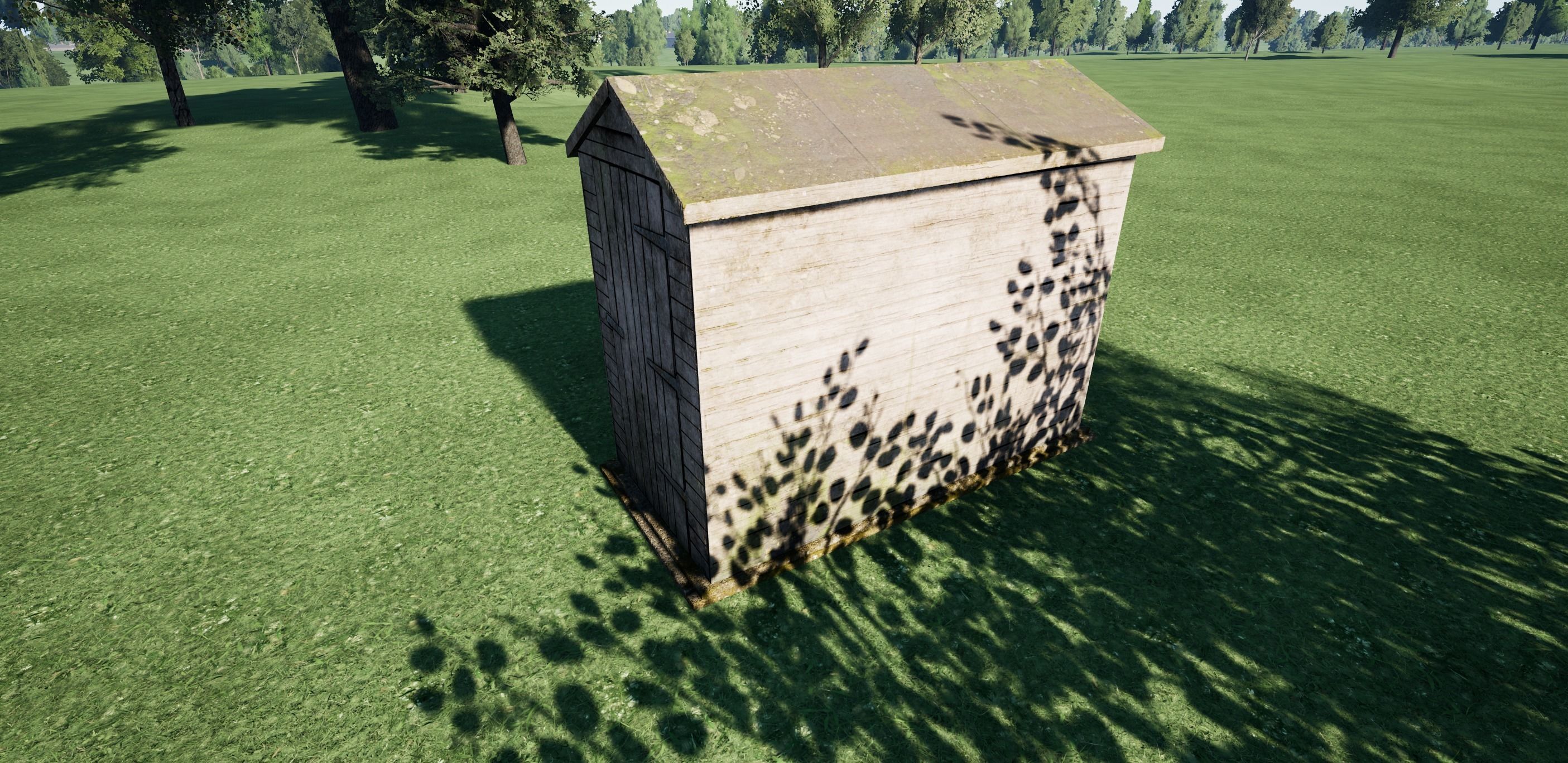 Grey Shed - Low Poly Game ready Asset Low-poly 3D model_2