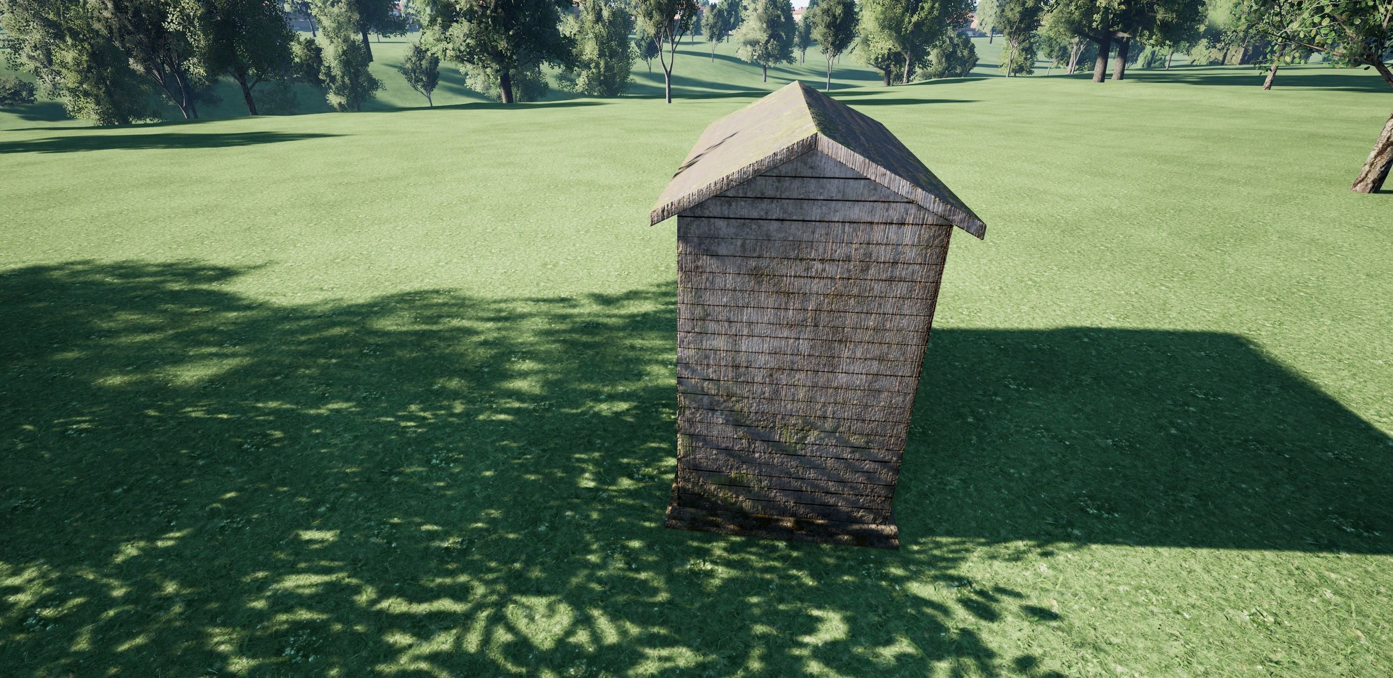 Grey Shed - Low Poly Game ready Asset Low-poly 3D model_3