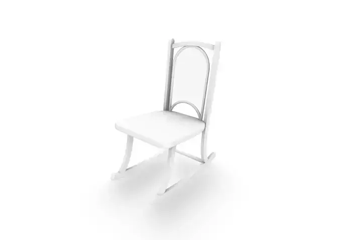 vintage wooden rocking chair