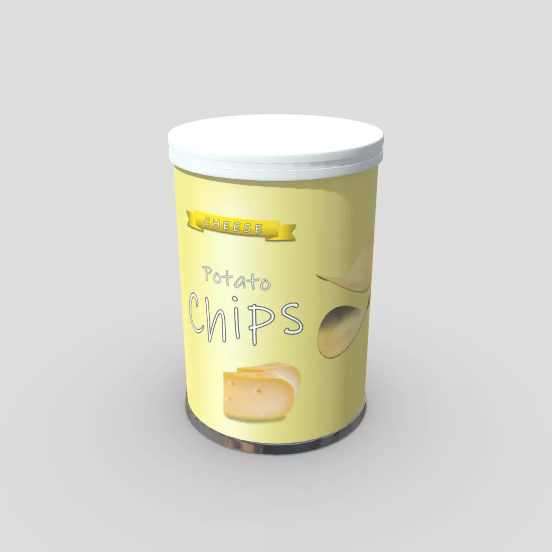 Potato Chips Tube 6 Low-poly 3D model