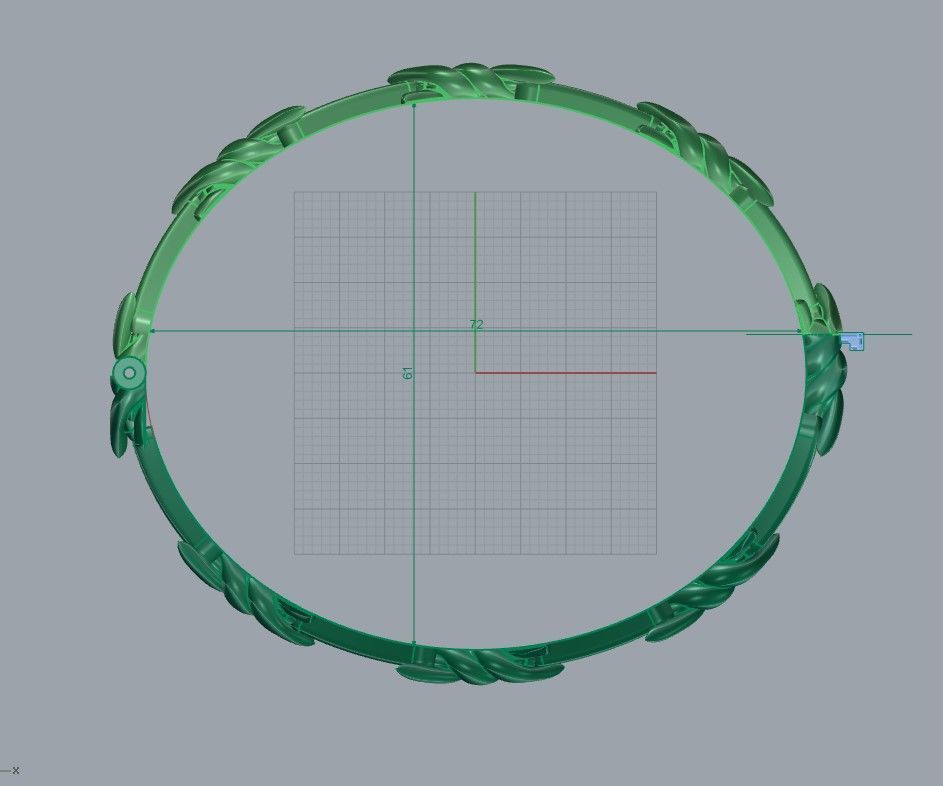 Barbed wire bracelet 3D print model_4