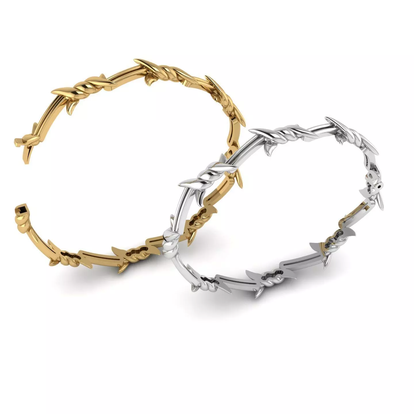 Barbed wire bracelet 3D print model_0