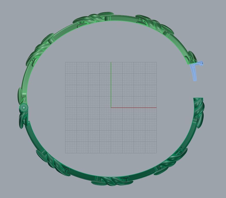 Barbed wire bracelet 3D print model_2