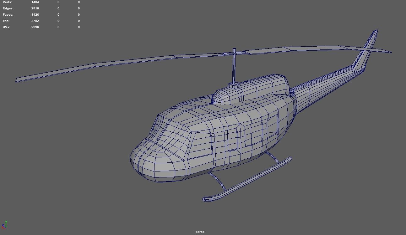 Low Poly Plane 03 Low-poly 3D model_9