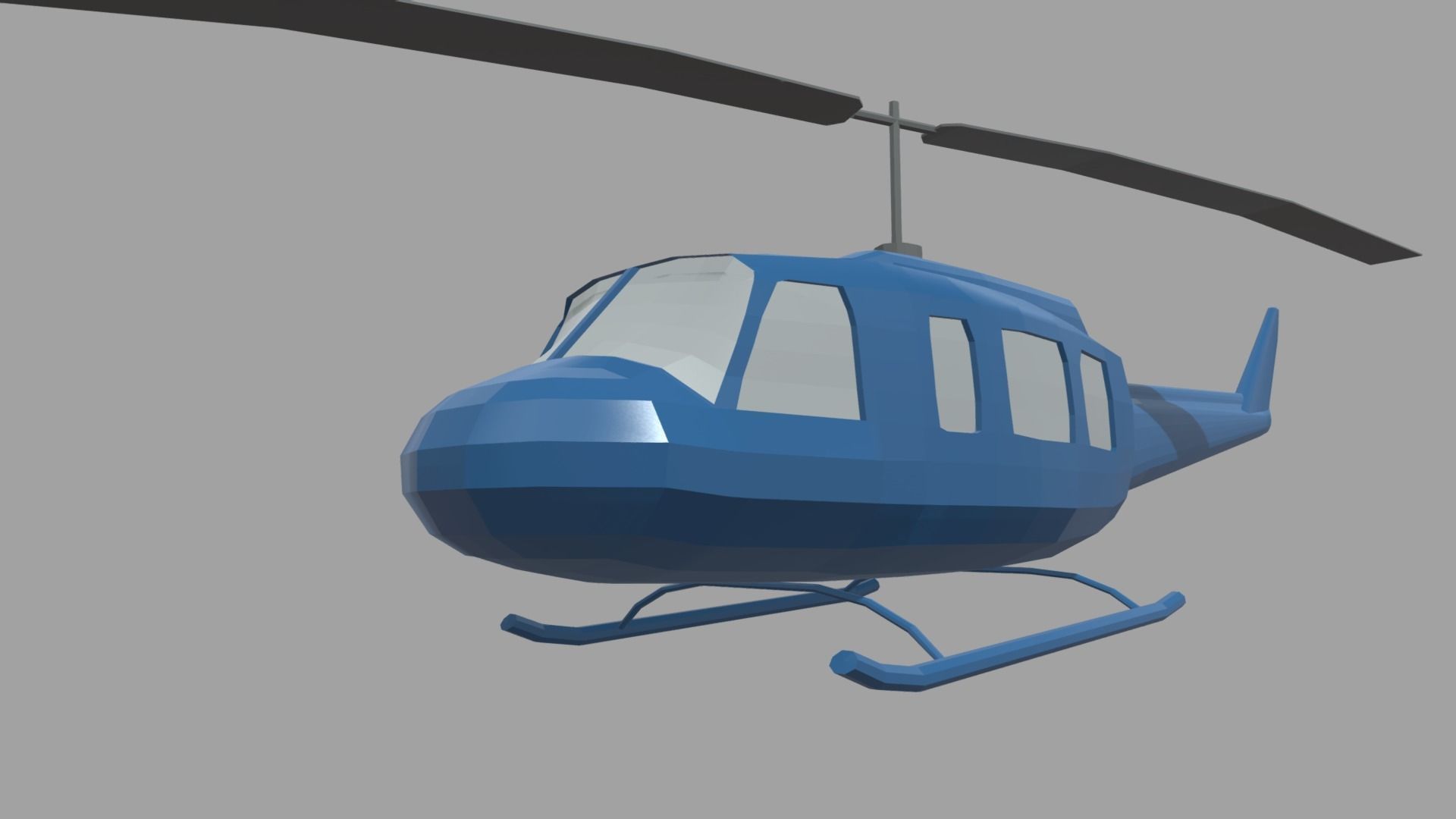 Low Poly Plane 03 Low-poly 3D model_6