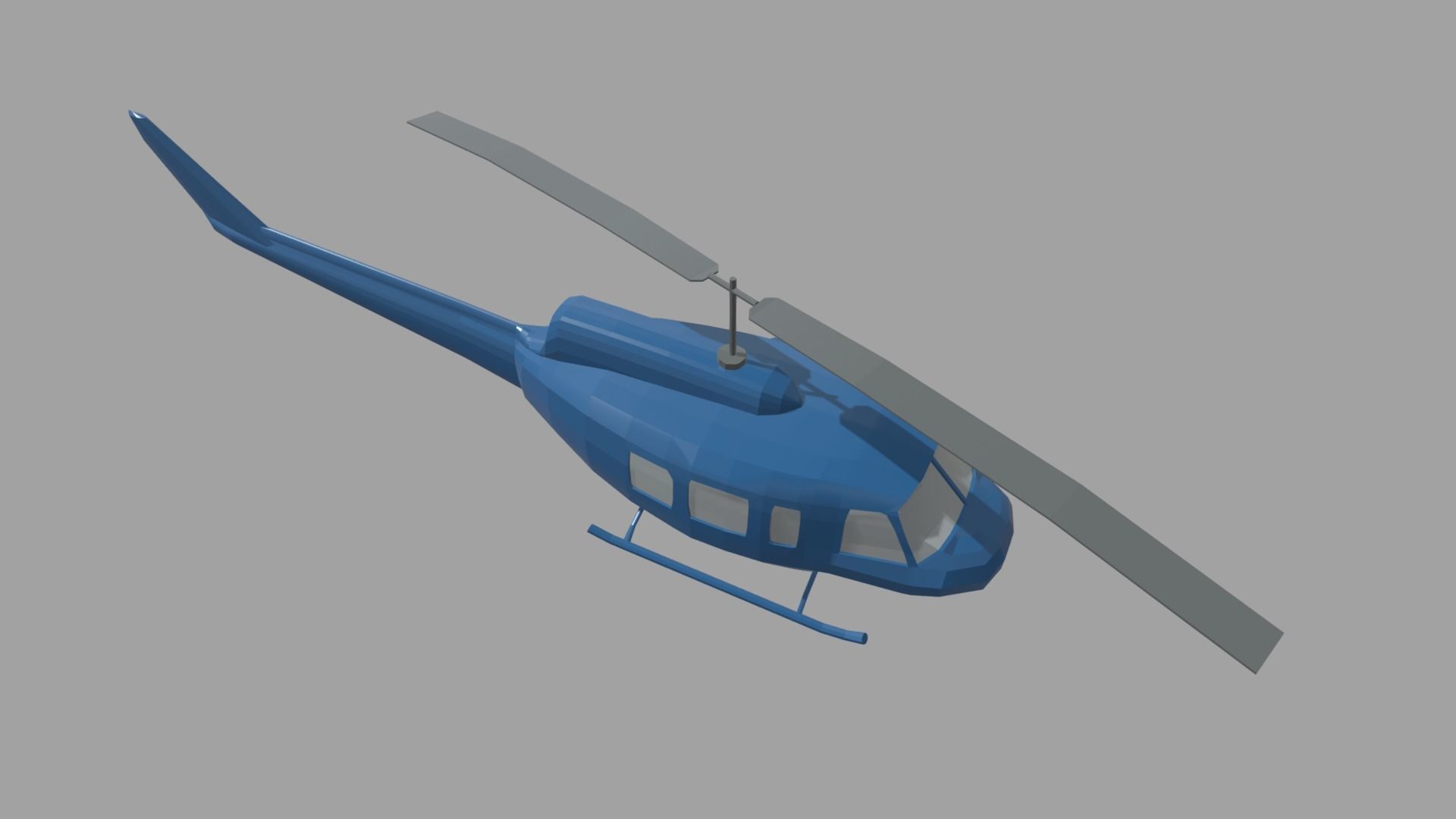 Low Poly Plane 03 Low-poly 3D model_4