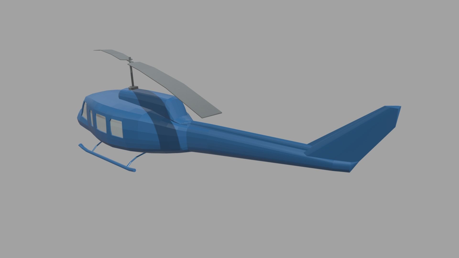 Low Poly Plane 03 Low-poly 3D model_2
