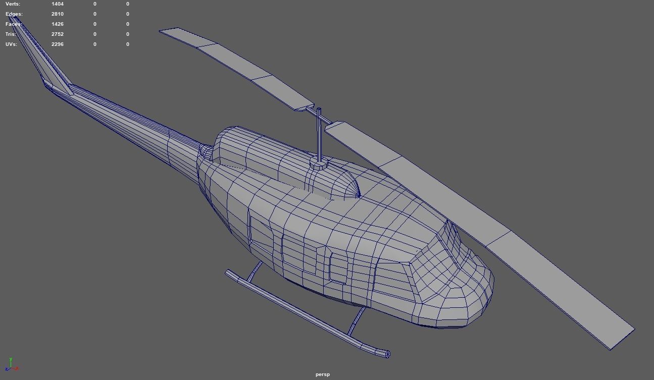 Low Poly Plane 03 Low-poly 3D model_13