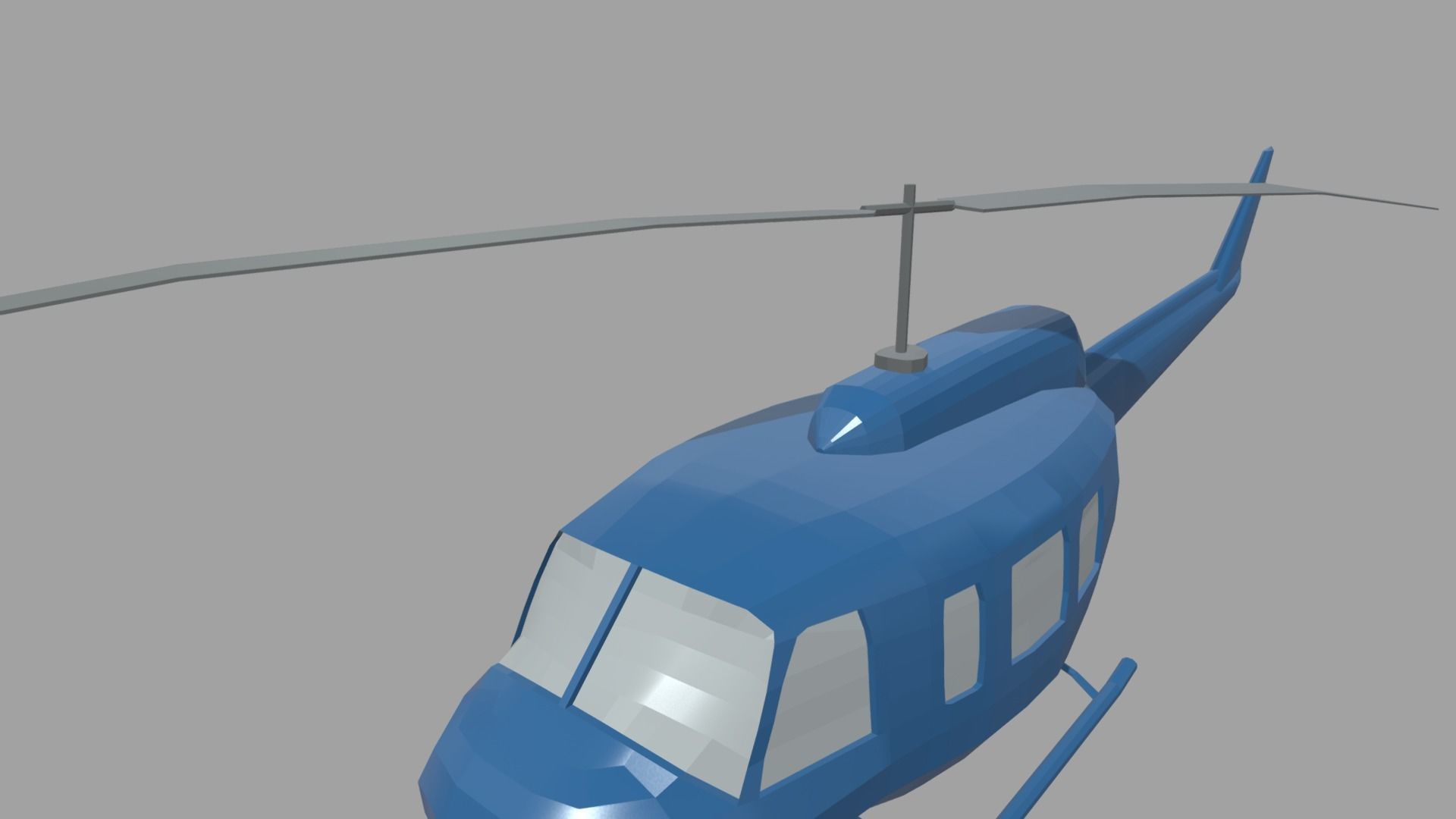 Low Poly Plane 03 Low-poly 3D model_7