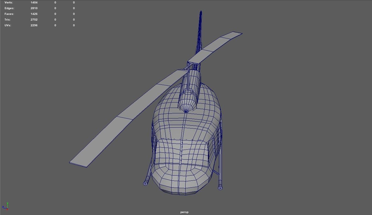 Low Poly Plane 03 Low-poly 3D model_11