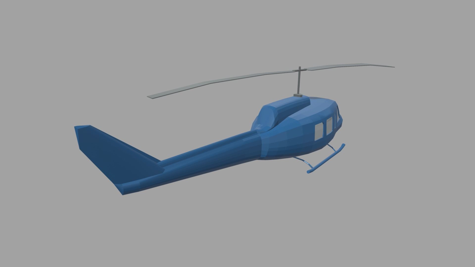 Low Poly Plane 03 Low-poly 3D model_3