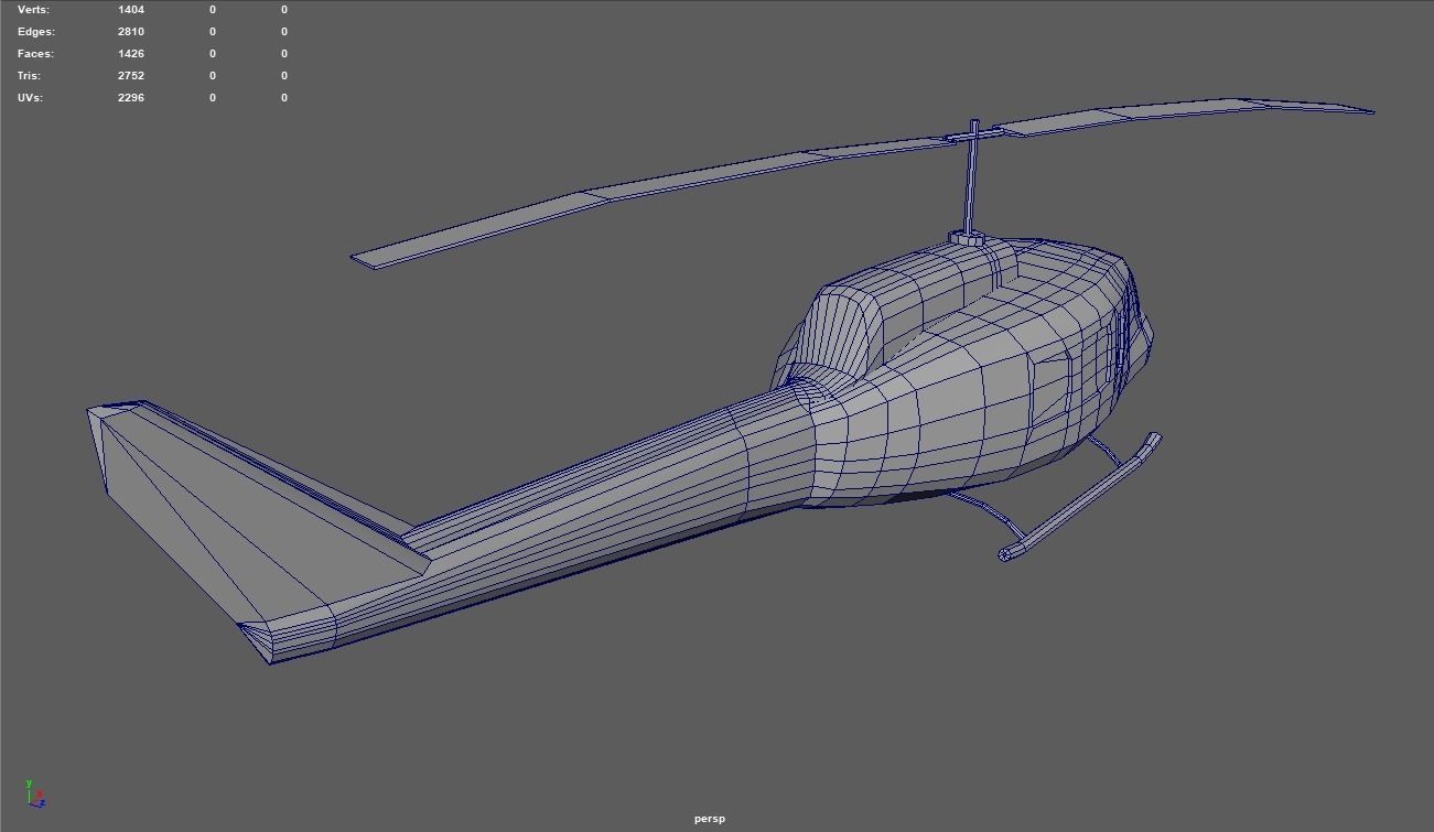Low Poly Plane 03 Low-poly 3D model_12