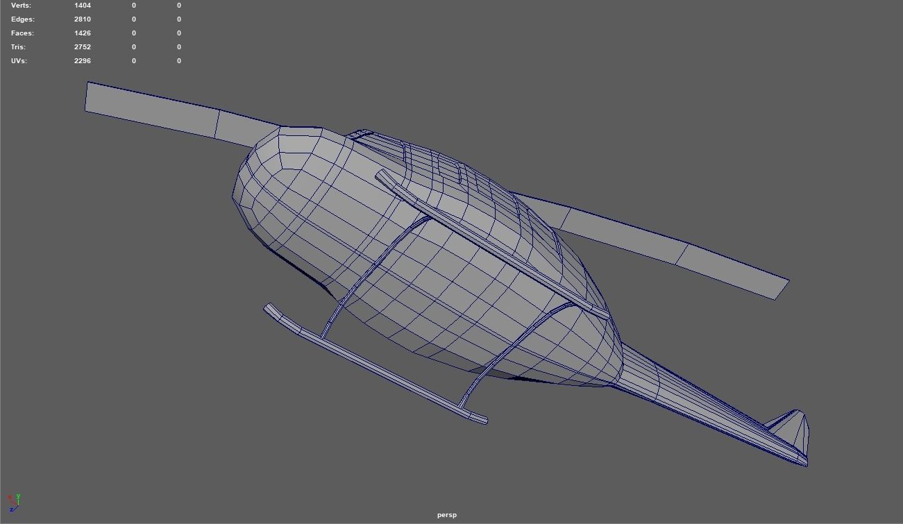 Low Poly Plane 03 Low-poly 3D model_10