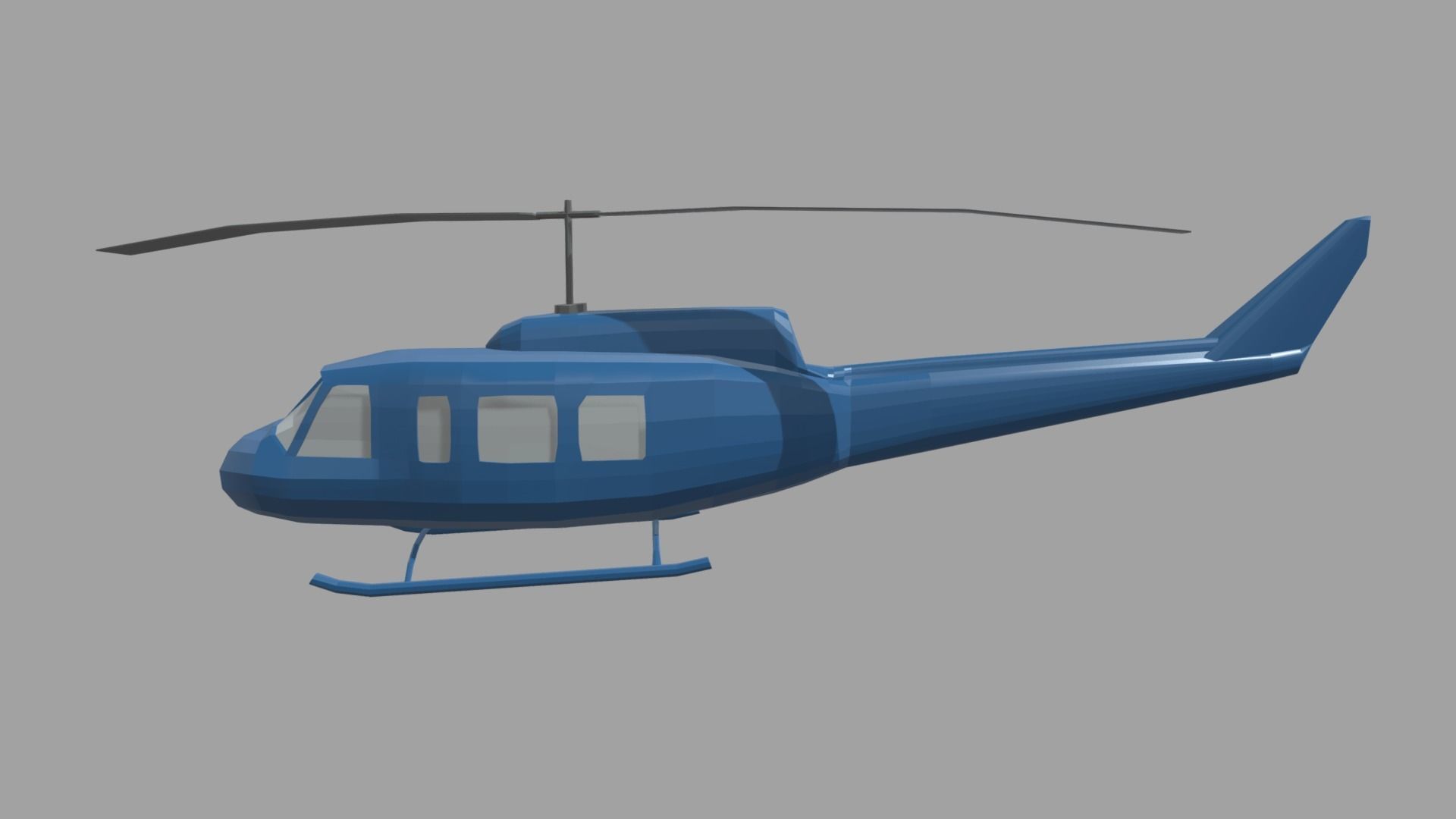 Low Poly Plane 03 Low-poly 3D model_1