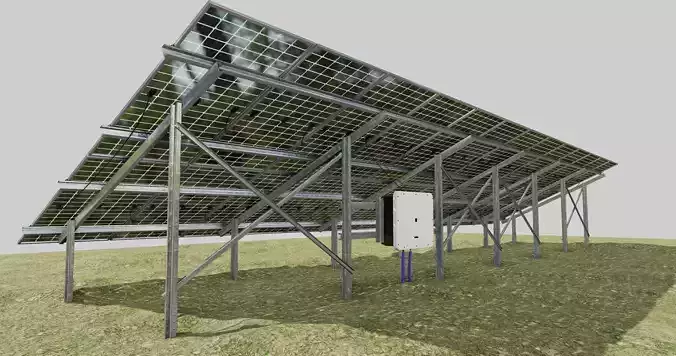 Solar Panel Steel Construction Type 20 3D model